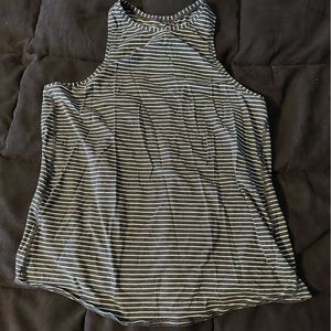 Lululemon All Tied Up Tank in grey/white stripe